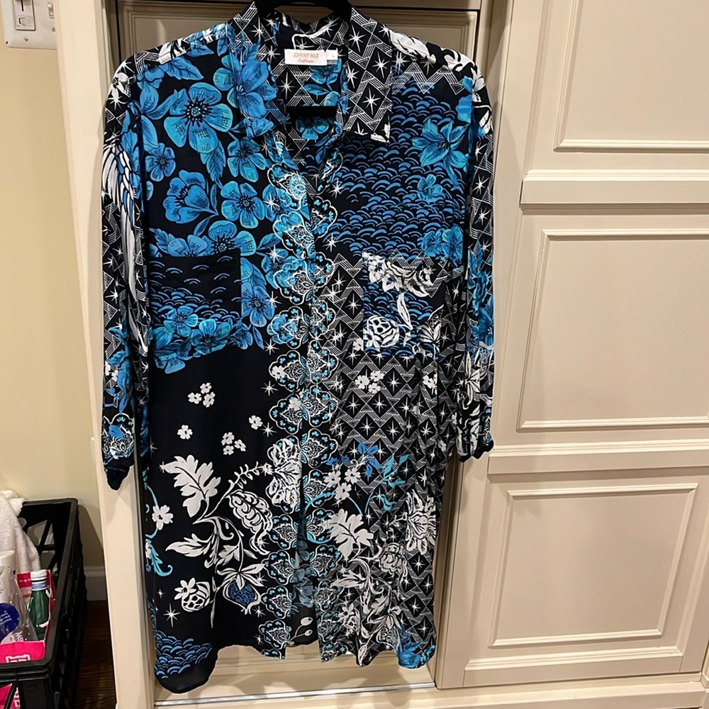 Johnny Was Button Down Tunic Size Large - image 1